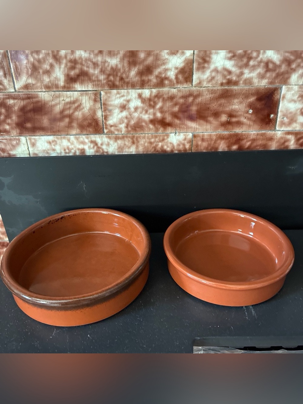 Terracotta Ceramic Baking Dishes - Orange Set of 2